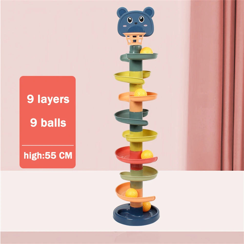 Baby Toys Rolling Ball Pile Tower Early Educationa