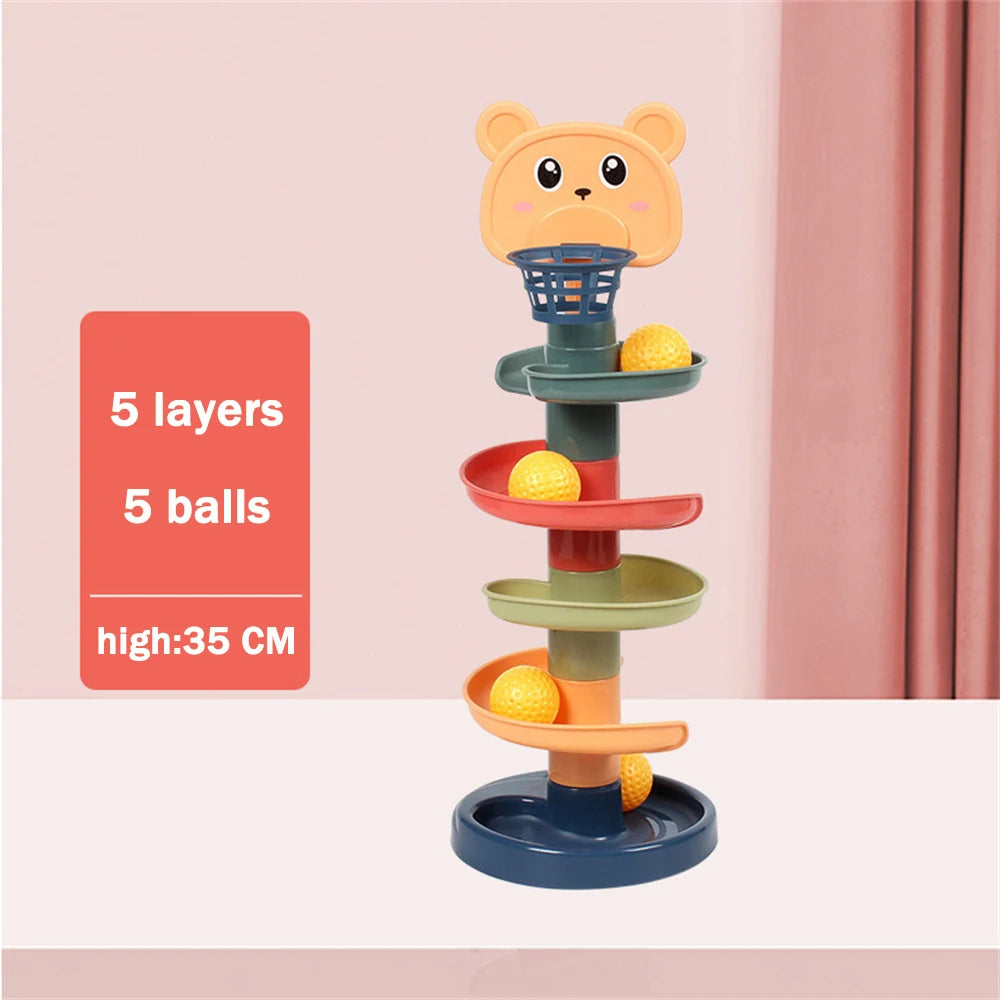 Baby Toys Rolling Ball Pile Tower Early Educationa