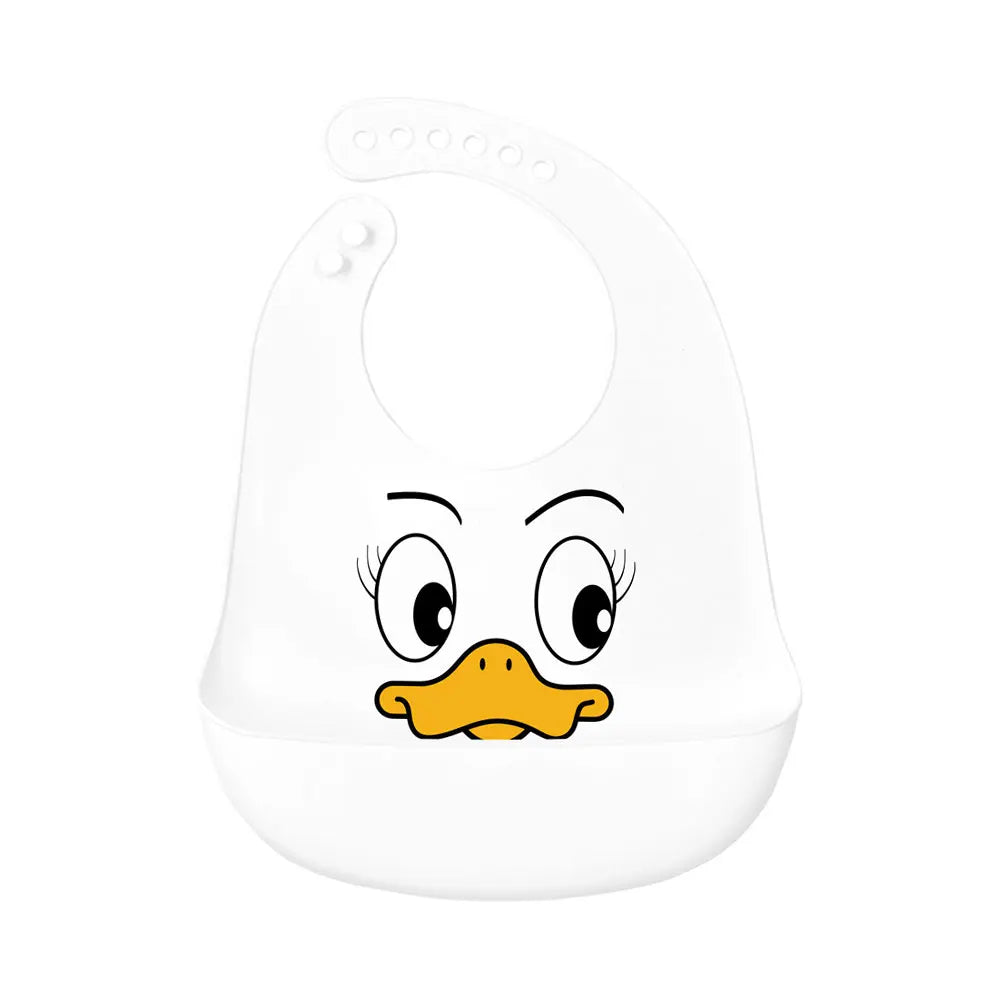 Waterproof silicone bib for babies and children.