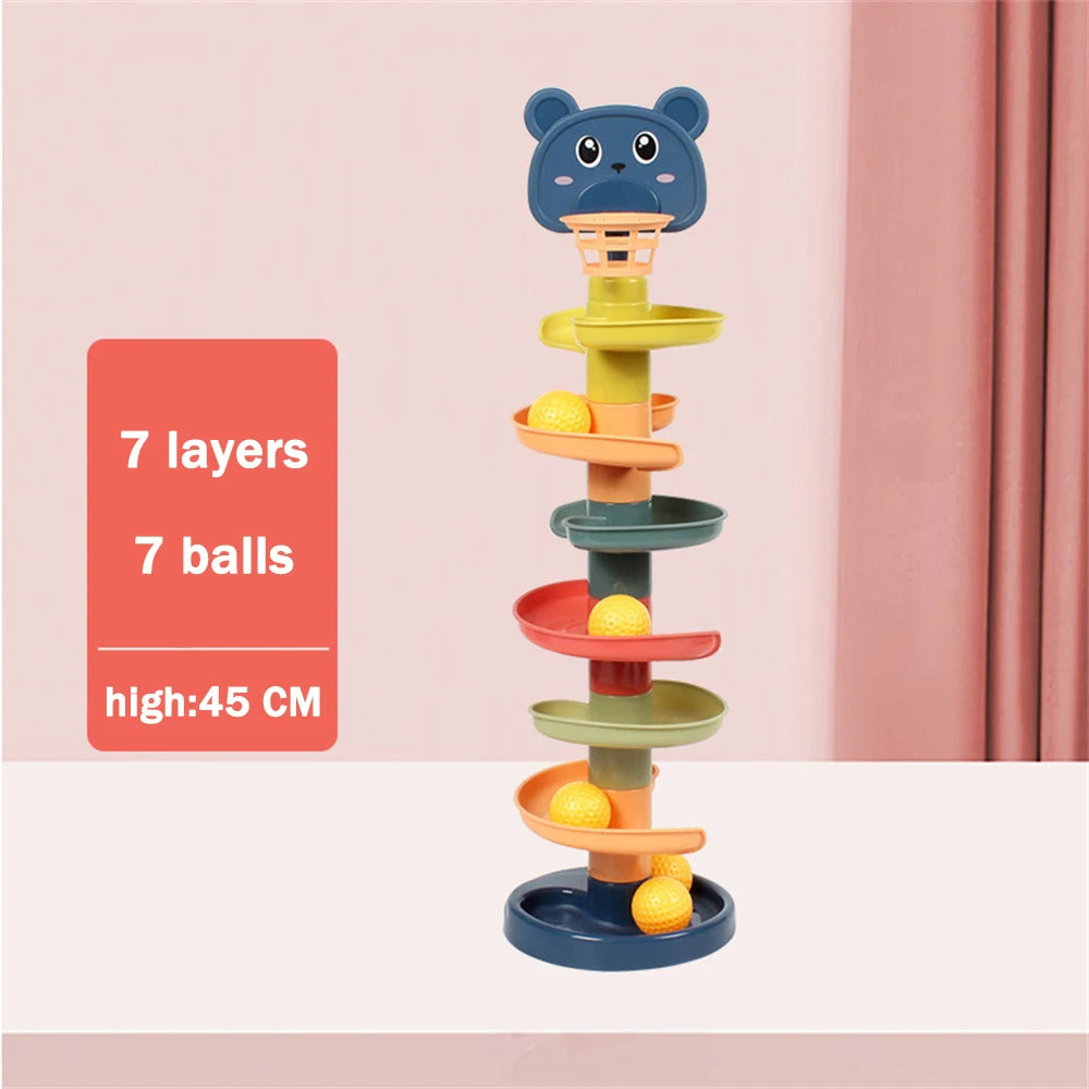 Baby Toys Rolling Ball Pile Tower Early Educationa