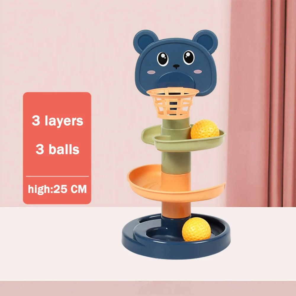 Baby Toys Rolling Ball Pile Tower Early Educationa